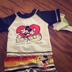 Disney baby newborn boy two piece swimsuit